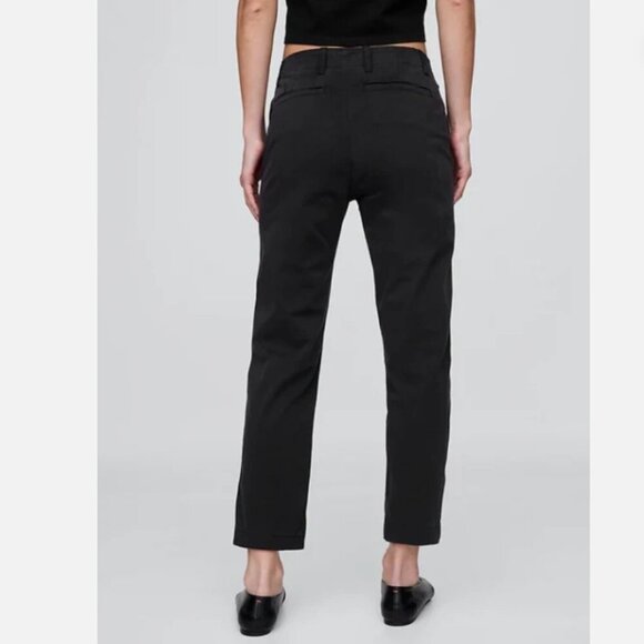 GAP 90s Mid Rise Downtown Khakis Black Stretch Ankle Pants Size 4 TALL NWT RT$70 - Picture 5 of 11